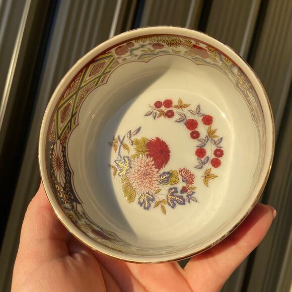 Vintage Mizuko Japanese Floral Serving Dish & Bowl Set - Picture 6 of 8